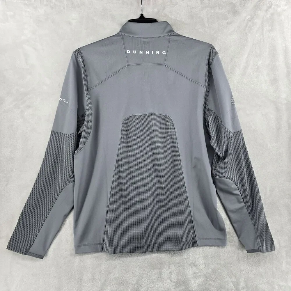 Dunning Golf 1/4 Zip Gray Mens‎ Medium Polyester New